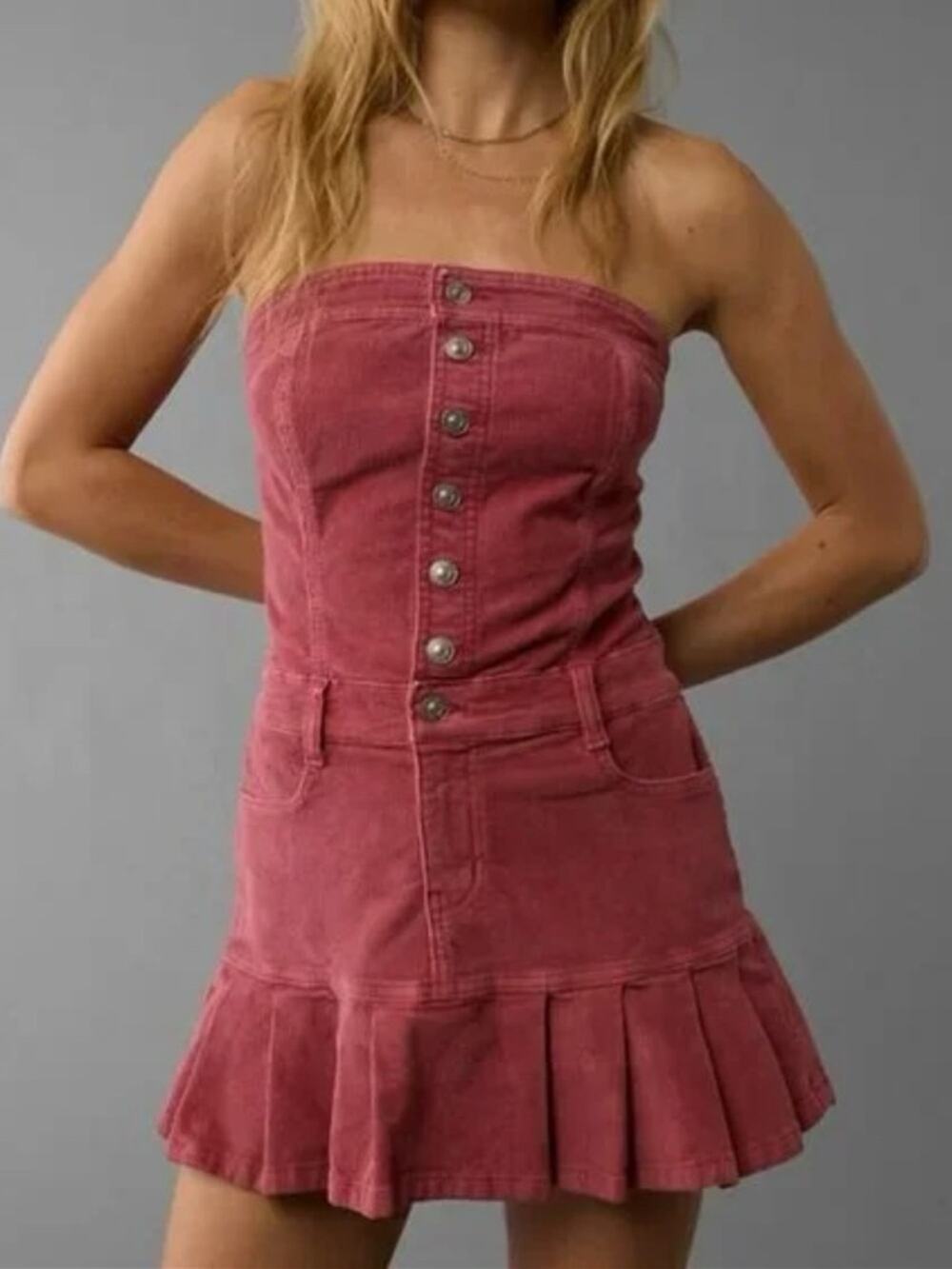 American Eagle AE Women's Strapless Cord Mini Dress size 10